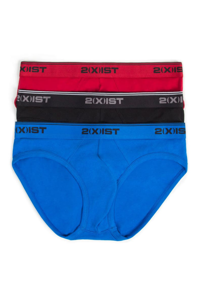 Shop 2(x)ist 3-pack No-show Briefs In Red/ Black/ Skydiver