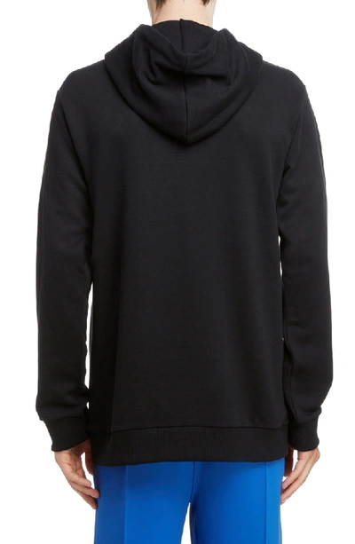 Shop Kenzo Neon Tiger Embroidered Hoodie In Black