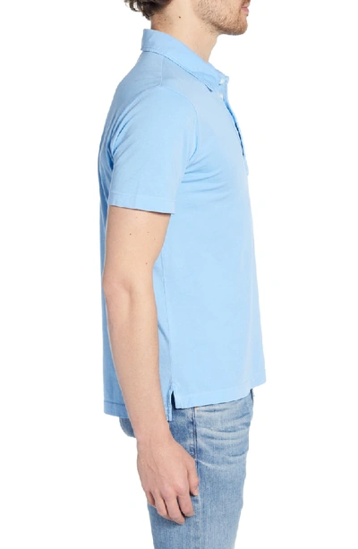 Shop Billy Reid Pensacola Slim Fit Garment Dye Polo In Illusion Blue
