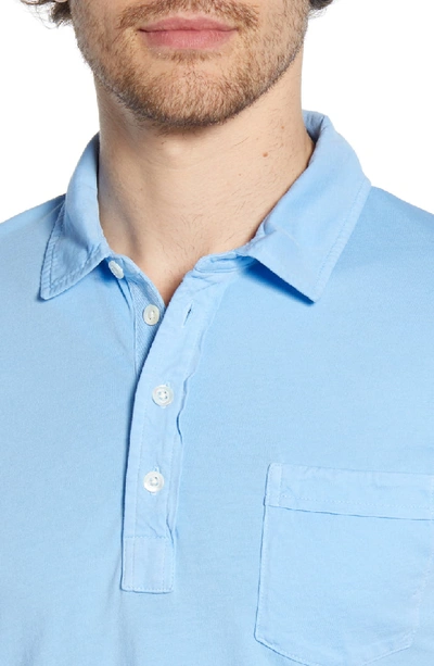 Shop Billy Reid Pensacola Slim Fit Garment Dye Polo In Illusion Blue