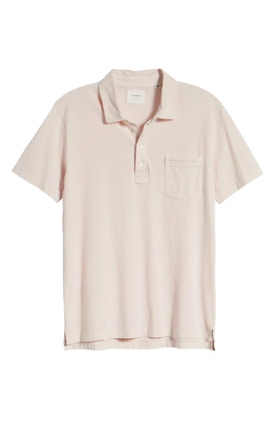 Shop Billy Reid Pensacola Slim Fit Garment Dye Polo In Rose