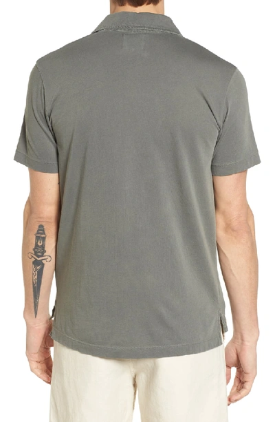 Shop Billy Reid Pensacola Slim Fit Garment Dye Polo In Washed Grey