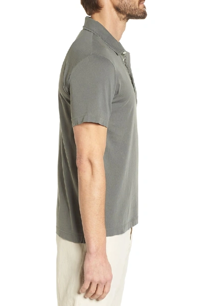 Shop Billy Reid Pensacola Slim Fit Garment Dye Polo In Washed Grey