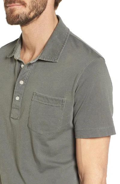 Shop Billy Reid Pensacola Slim Fit Garment Dye Polo In Washed Grey