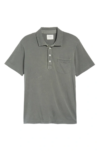 Shop Billy Reid Pensacola Slim Fit Garment Dye Polo In Washed Grey