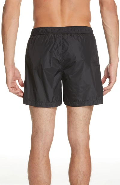 Shop Palm Angels Track Swim Trunks In Black