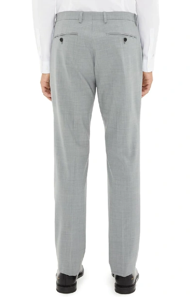 Shop Theory Mayer New Tailor 2 Wool Trousers In Chrome Melange