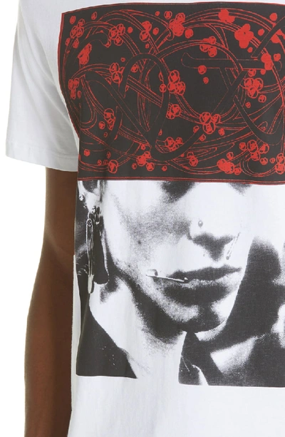 Shop Raf Simons Pierced Mouth Graphic T-shirt In White