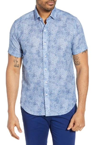 Shop Robert Graham Boyer Tailored Fit Shirt In Blue