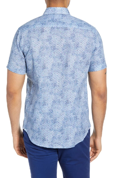 Shop Robert Graham Boyer Tailored Fit Shirt In Blue