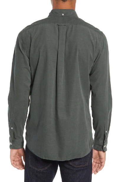 Shop Todd Snyder Micro Corduroy Regular Fit Sport Shirt In Sage