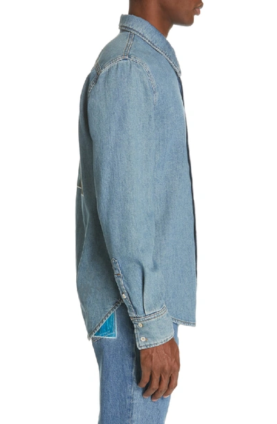 Shop Calvin Klein 205w39nyc Denim Shirt In Blue