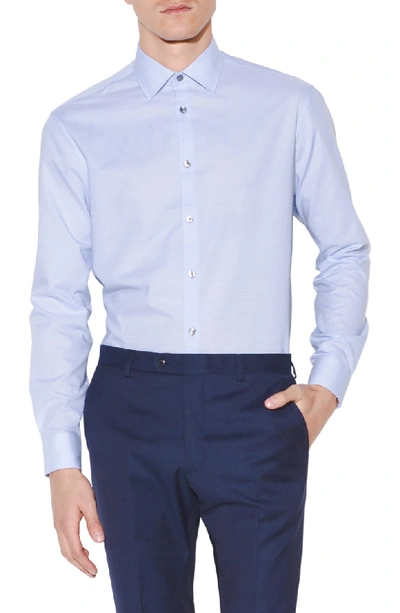 Shop John Varvatos Slim Fit Dot Dress Shirt In Cornflower