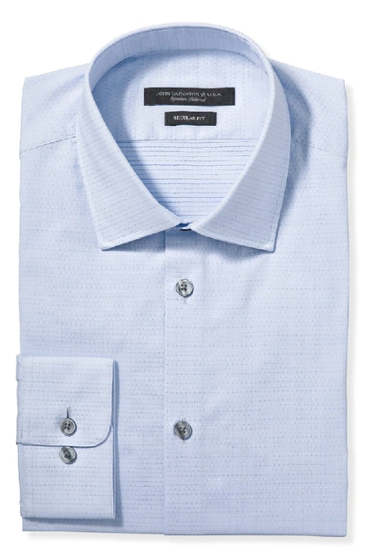 Shop John Varvatos Slim Fit Dot Dress Shirt In Cornflower