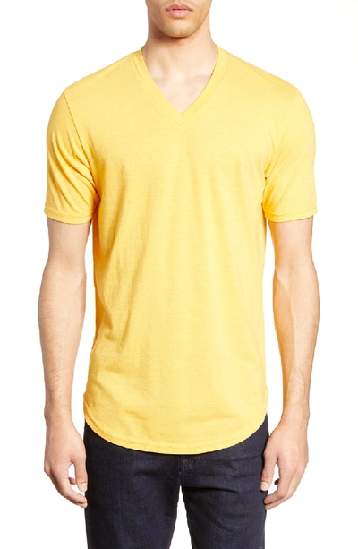 Shop Goodlife Scallop Triblend V-neck T-shirt In Marigold