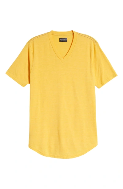 Shop Goodlife Scallop Triblend V-neck T-shirt In Marigold