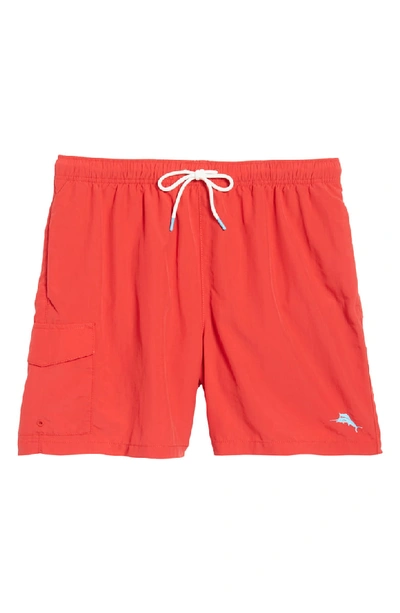 Shop Tommy Bahama Naples Coast Swim Trunks In Ribbon Red