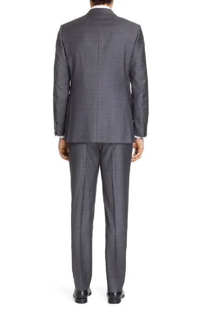 Shop Ermenegildo Zegna Milano Trofeo Classic Fit Plaid Wool Suit In Grey