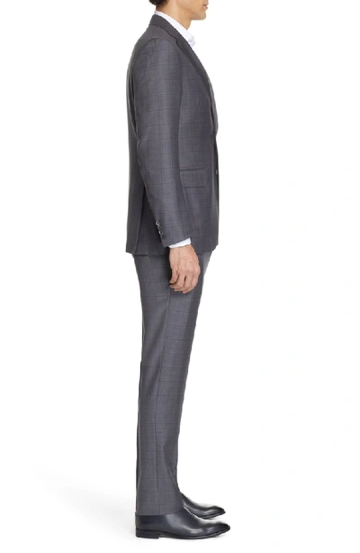 Shop Ermenegildo Zegna Milano Trofeo Classic Fit Plaid Wool Suit In Grey