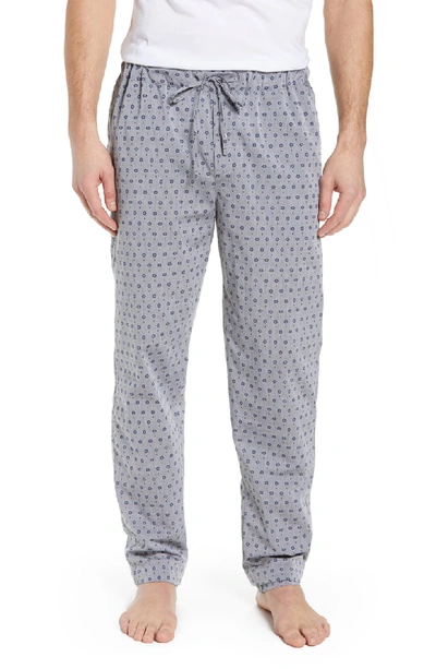 Shop Hanro Night & Day Woven Pajama Pants In Blue Minimal