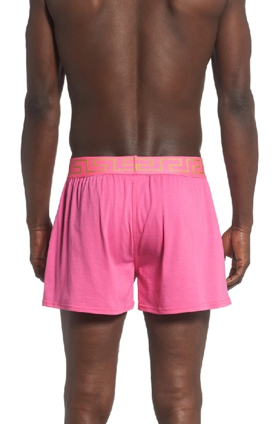 Shop Versace Intimo Uomo Boxers In Fuschia