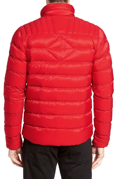 Shop Canada Goose 'brookvale' Slim Fit Packable Down Jacket In Red/ Black