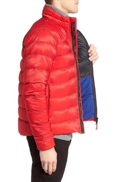 Shop Canada Goose 'brookvale' Slim Fit Packable Down Jacket In Red/ Black