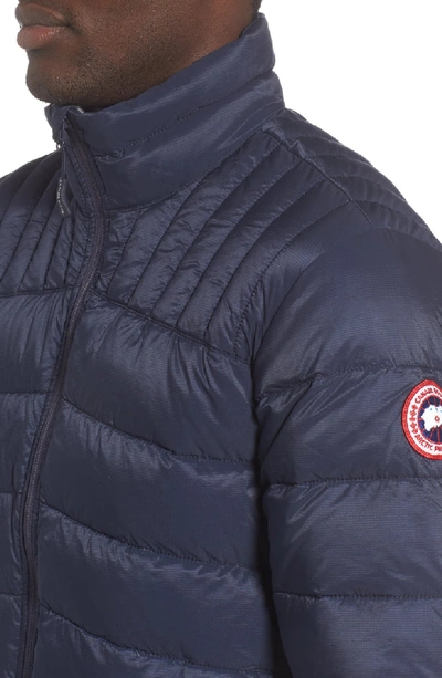 Shop Canada Goose 'brookvale' Slim Fit Packable Down Jacket In Admiral Blue/ Black