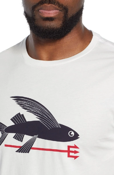 Shop Patagonia Flying Fish Regular Fit Organic Cotton T-shirt In White