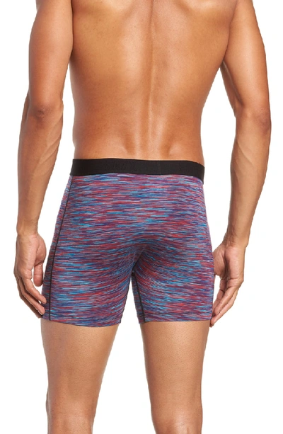 Shop Saxx 'vibe' Stretch Boxer Briefs In Red/ Blue Space Dye