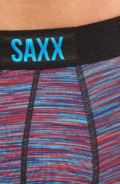 Shop Saxx 'vibe' Stretch Boxer Briefs In Red/ Blue Space Dye