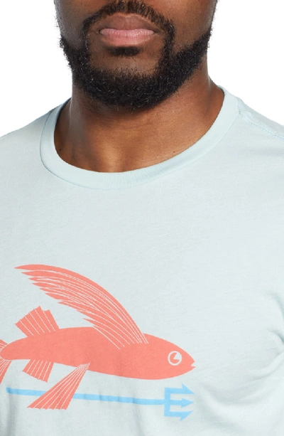 Shop Patagonia Flying Fish Regular Fit Organic Cotton T-shirt In Atoll Blue