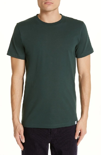 Shop Norse Projects Niels Crewneck T-shirt In Spinnaker Green