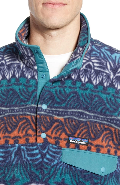 Shop Patagonia Synchilla Snap-t Fleece Pullover In Tradewinds Big Stone Blue