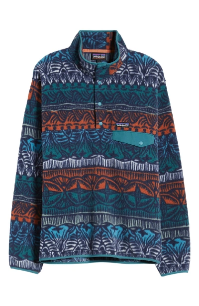 Shop Patagonia Synchilla Snap-t Fleece Pullover In Tradewinds Big Stone Blue