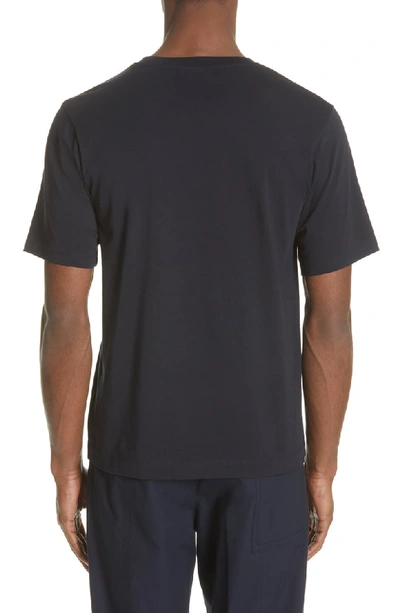 Shop Dries Van Noten Solid T-shirt In Navy