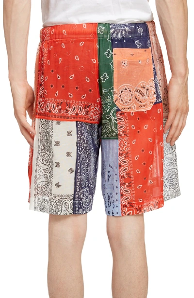 Shop Loewe Bandana Patchwork Shorts In 9990-multicolor