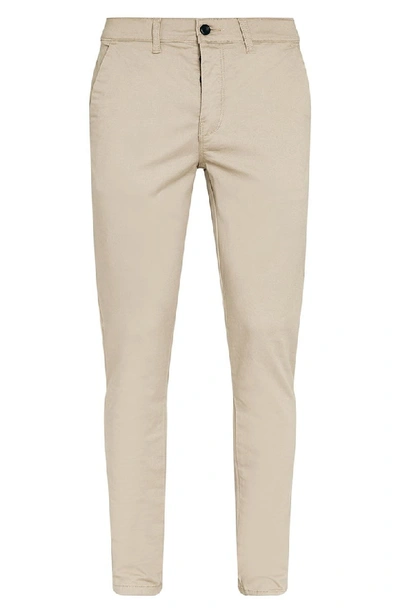 Shop Topman Stretch Skinny Fit Chinos In Stone