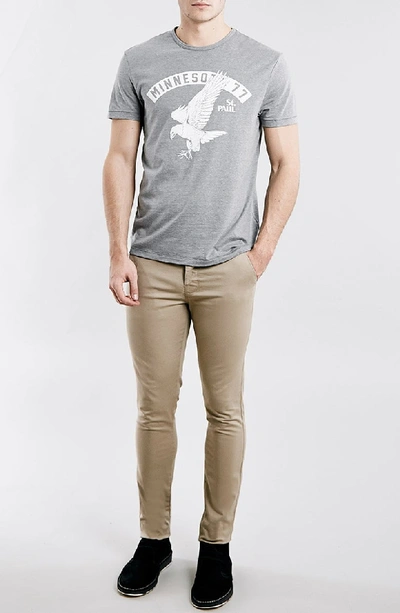 Shop Topman Stretch Skinny Fit Chinos In Stone