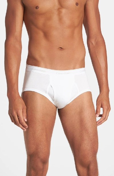 Calvin Klein Underwear Men's White U4000 Classic Cotton 4-pack Briefs Size  S for sale online
