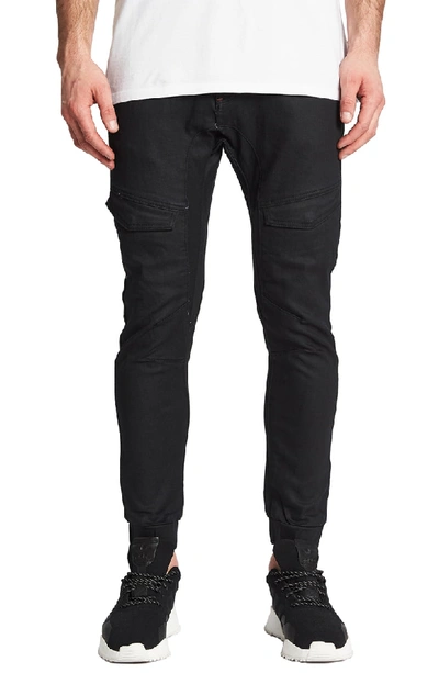 Shop Nxp Flight Skinny Denim Jogger Pants In Dry Black