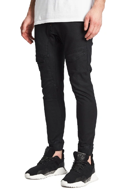 Shop Nxp Flight Skinny Denim Jogger Pants In Dry Black