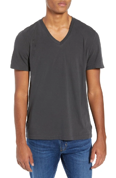Shop James Perse Short Sleeve V-neck T-shirt In Carbon Pig