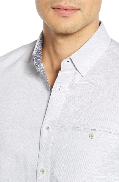 Shop Ted Baker Clion Slim Fit Sport Shirt In Grey
