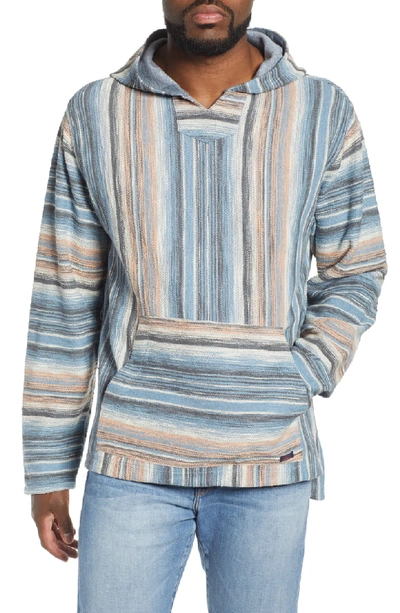 Shop Faherty Reversible Terry Poncho In Sun Valley Stripe