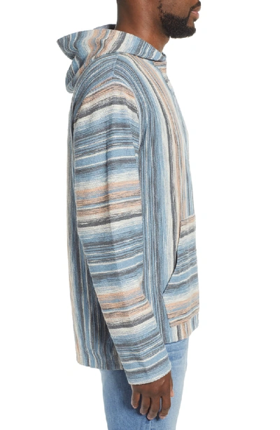 Shop Faherty Reversible Terry Poncho In Sun Valley Stripe
