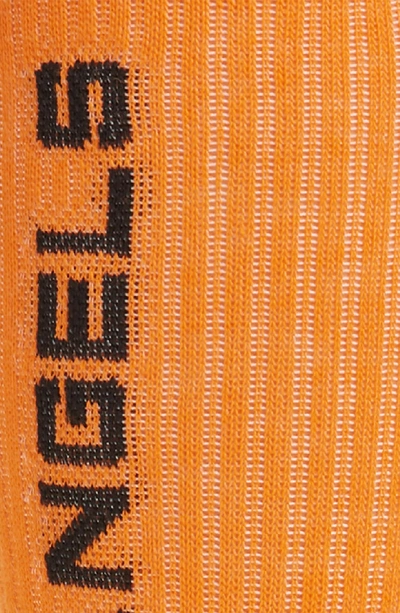 Shop Palm Angels Logo Socks In Orange