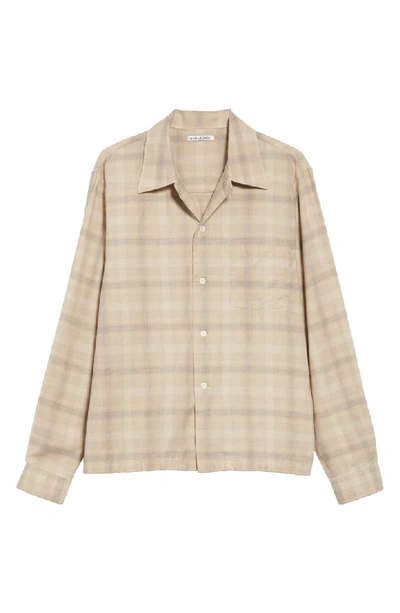 Shop Our Legacy Plaid Cotton & Wool Shirt In Yellow Shadown Check