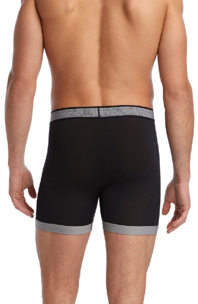 Shop 2(x)ist Stretch Mesh Boxer Briefs In Black/ Sharkskin