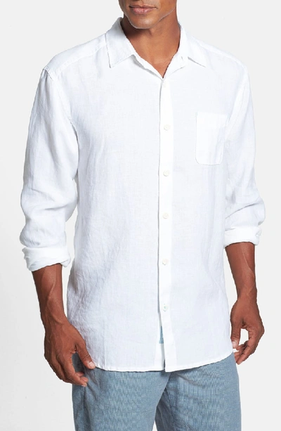 Shop Tommy Bahama 'sea Glass Breezer' Original Fit Linen Shirt In White